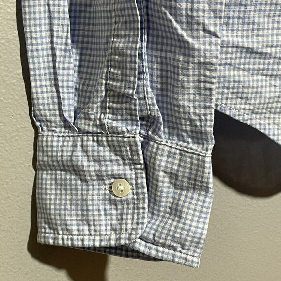 Frank Eileen Luke Button Dress Shirt Men Size S Check Preppy Workwear Modern Top - Picture 7 of 11